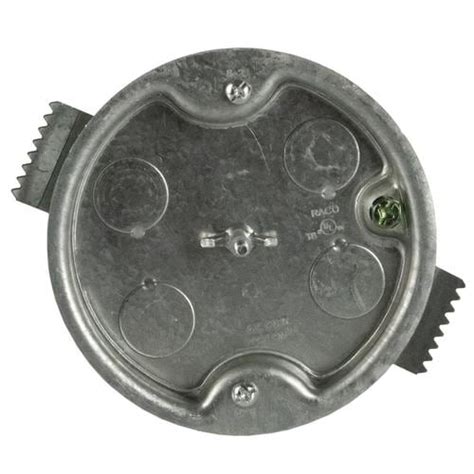 round metal ceiling boxes|shallow round old work box.